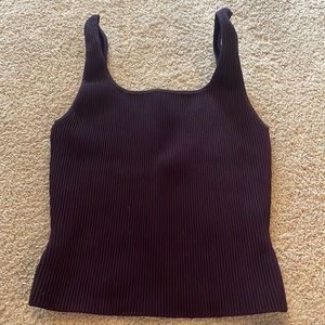 Aritzia Babylon M square neck ribbed top